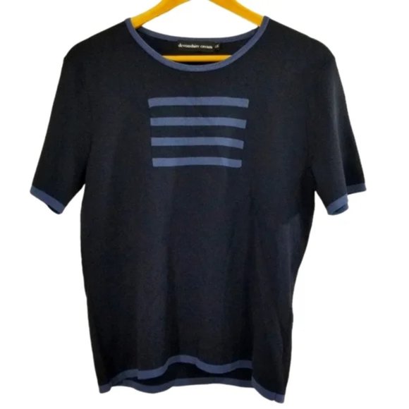 Devonshire Cream viscose nylon short sleeve top - Picture 1 of 6